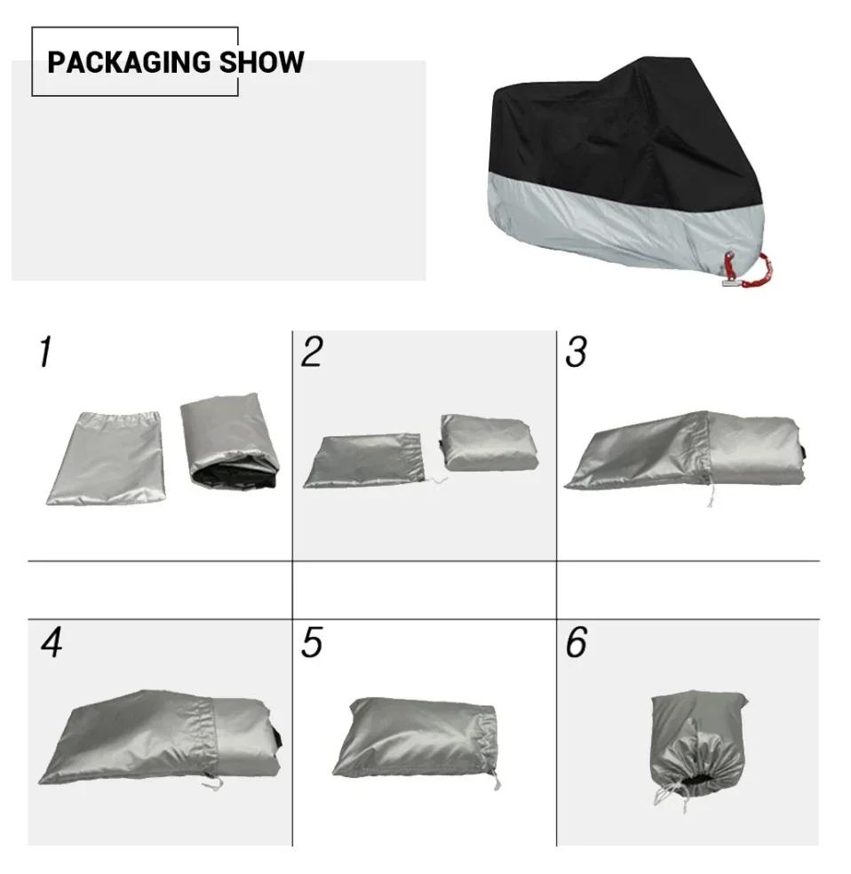 New Motorcycle Cover Funda Moto Rain Cover Waterproof Dustproof UV Protective Cover Coat Indoor Outdoor Motorbike Scooter Cover