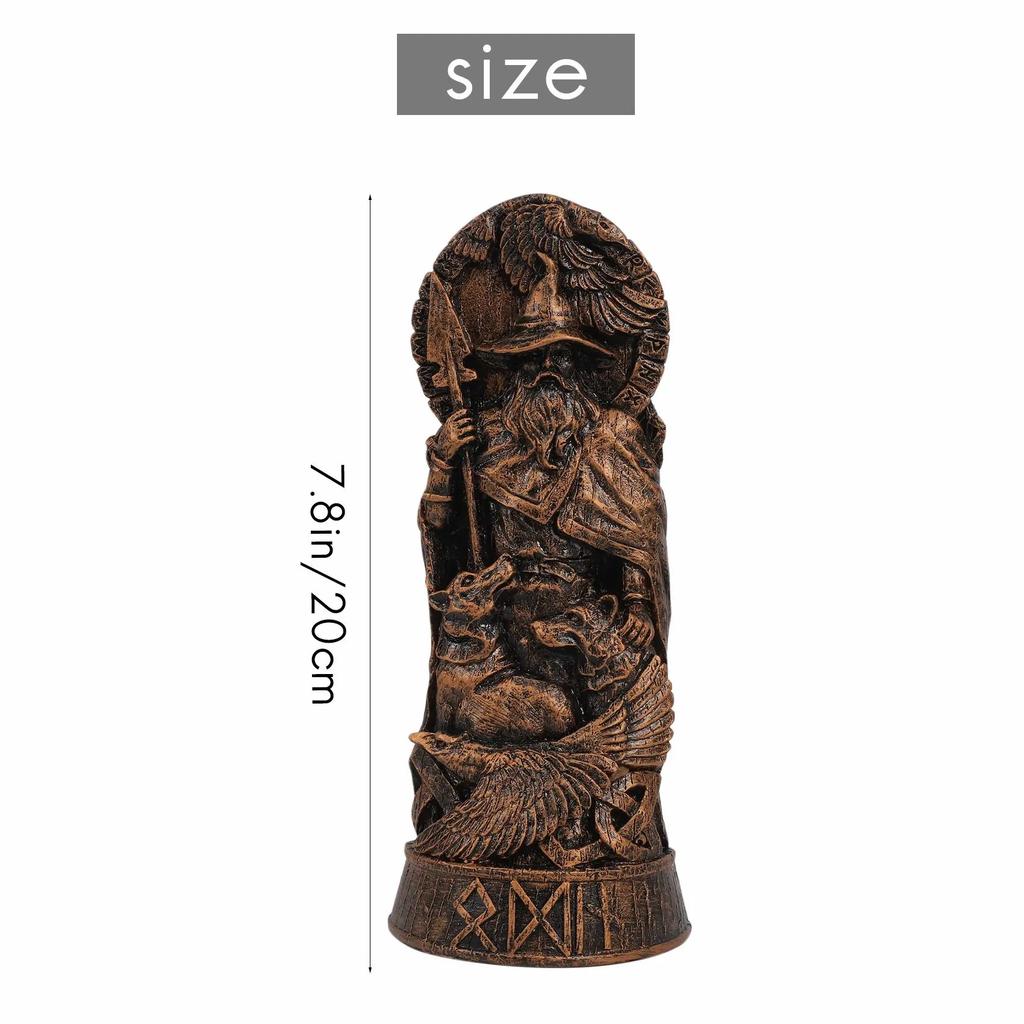 Odin Thor Freya Loki Statue, Norse Viking God Figurine, Hand-Carved Style Resin Sculpture, Scandinavian Pagan Altar