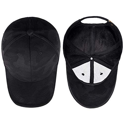 GUN FREAK Men's Camouflage Cap, Military, Airsoft, Tactical, Baseball, Camouflage (Black)