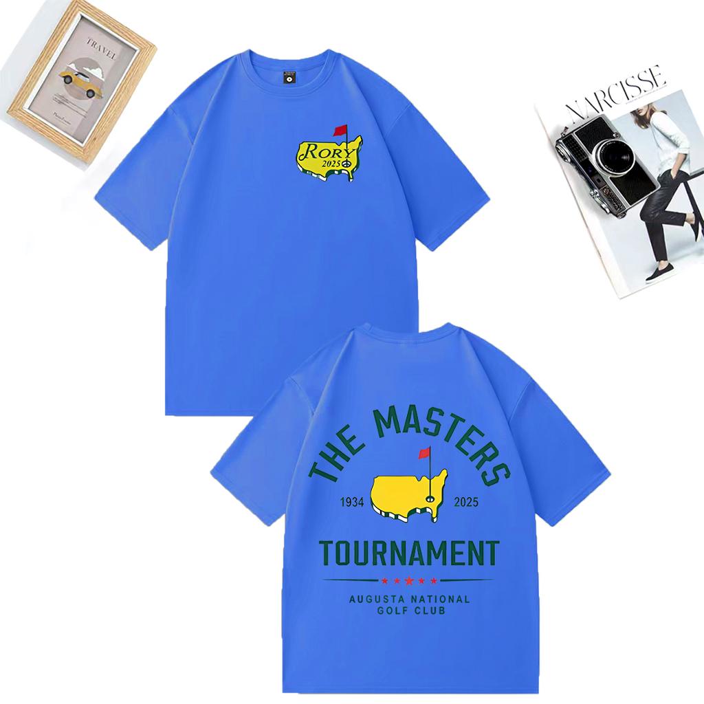 Mode T-Shirt Rory Mcllroy Masters 2025 Grafik T-Shirt Unisex DAMEN Lässig Hohe Qualität vintage Heiß Baumwolle kurzärmelige T-Shirts