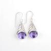 Natural Iolite Gemstone 925 Sterling Silver Jewelry Drop/Dangle Earrings 1.64" CE-1-5