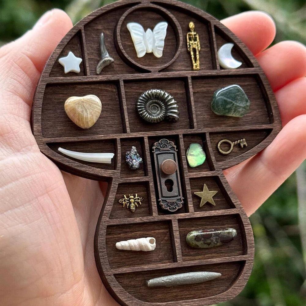 Heart Star Nut Miniature Trinket Shelf Variety Grids Dollhouse Shelf  Doll House