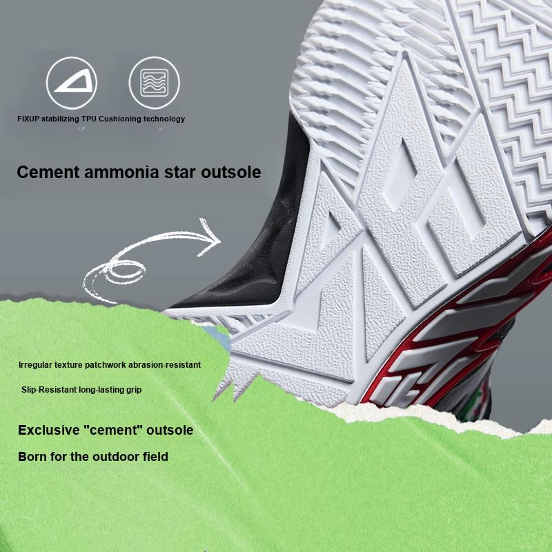 Anta Kids Cement Krypton Comfortable Versatile Shock Absorbing Wear Resistant High Top Basketball Shoes Kids Basketball Shoes A312411122-5