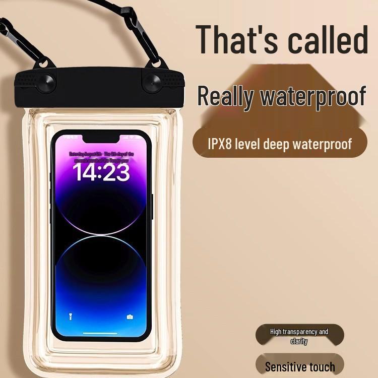 Водонепроникний чохол для телефону з сенсорним екраном для підводної фотографії зі шнурком - Герметичний прозорий чохол для плавання та рафтингу