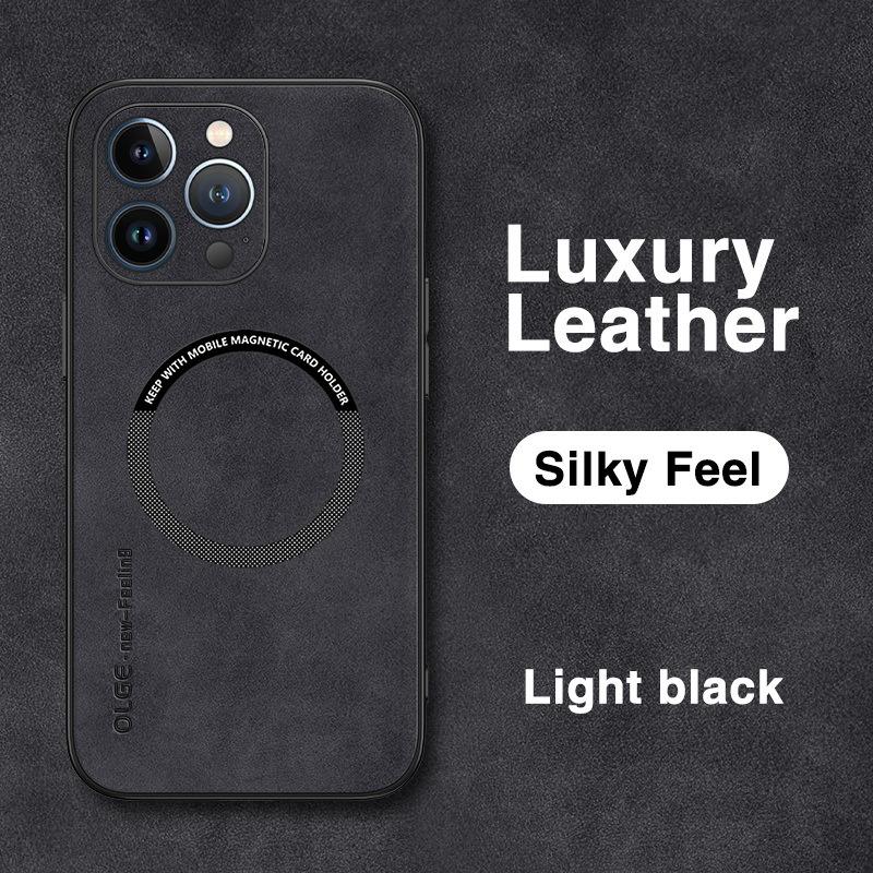 For Magsafe Luxury Leather Shockproof Phone Cases For iPhone 16 15 14 13 12 11 Pro Max 16e Plus Magnetic Wireless Charging Cover
