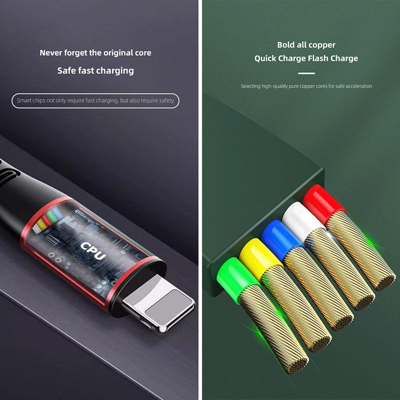 GQNBY1 100W USB To Type-C Micro Lightning 3-in-1 Car Fast Charger Cable For Tesla Model 3 Model S Model X Model Y Cybertruck Roadster
