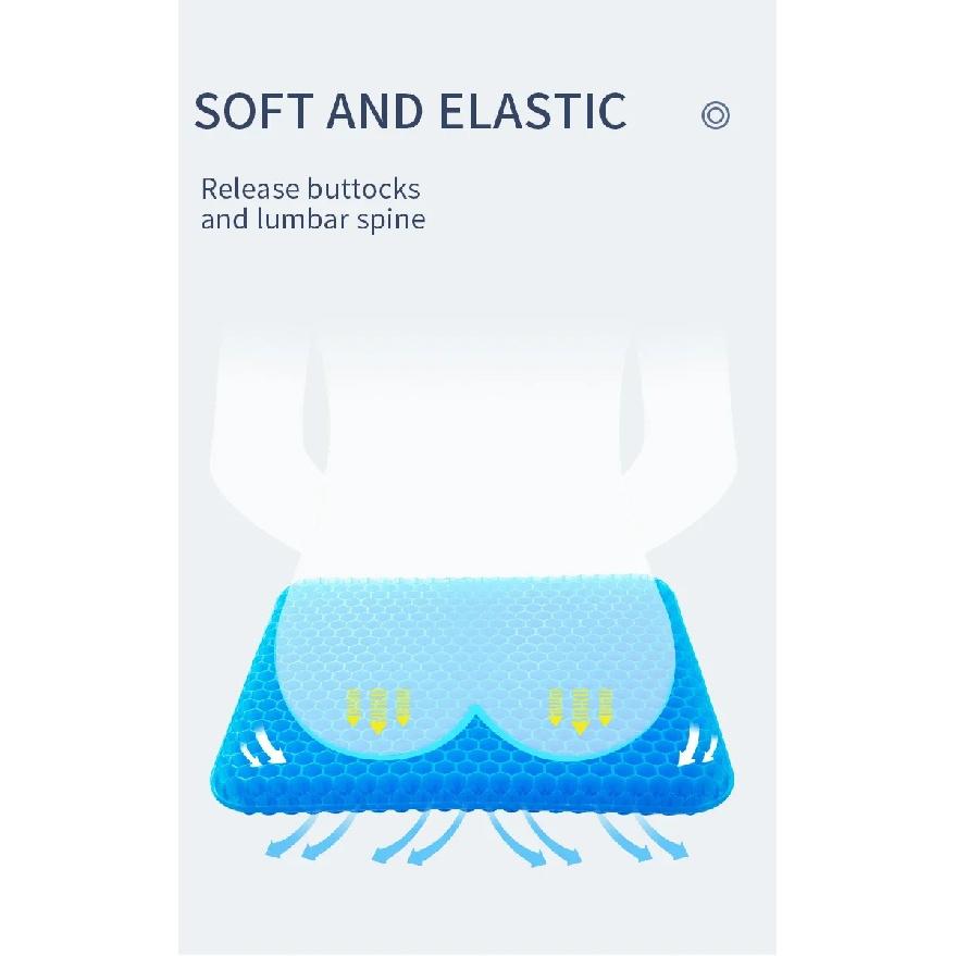 Gel Seat Cushion Summer Breathable Honeycomb Design For Pressure Relief Back Tailbone Pain - Home Office Wheelchair Chair Cars