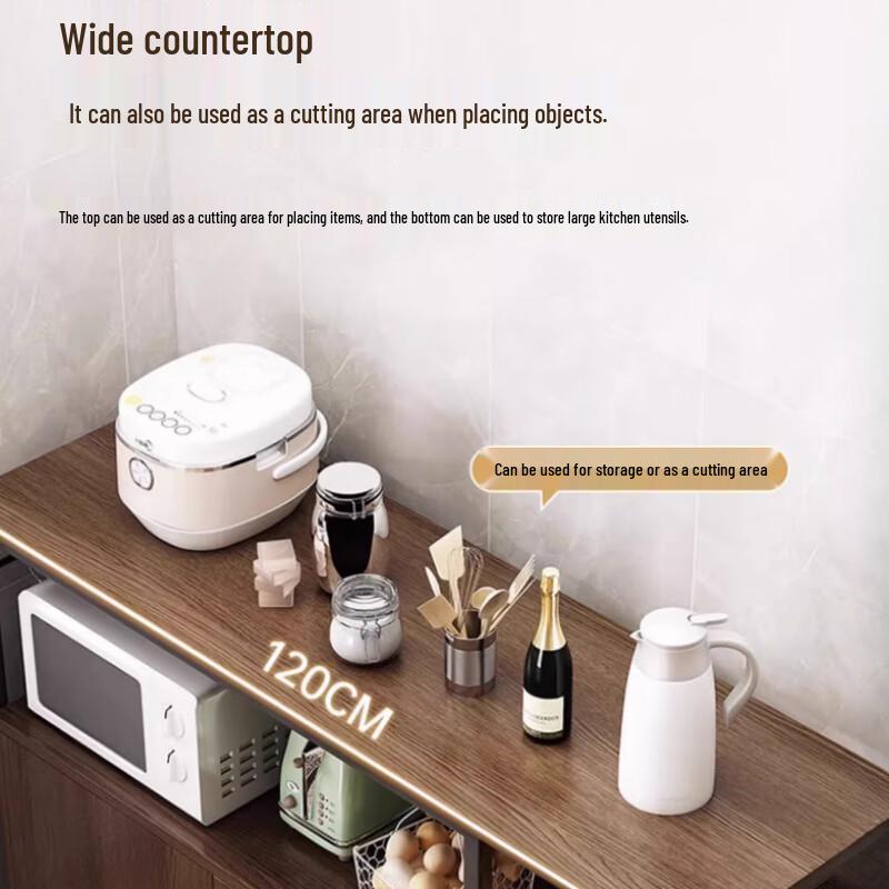 Yunshuang Kitchen Storage Rack with Microwave Cabinet