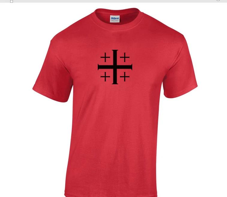 

Black Jerusalem Cross Knights Templar T-Shirt Red Christian Jesus God T Shirt 2XL