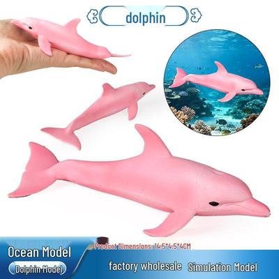 Pink Dolphin, Seal, Basking Shark, Blue Whale, Gray Whale, Flying Fish, Anglerfish, Sperm Whale Marine Animal Toys