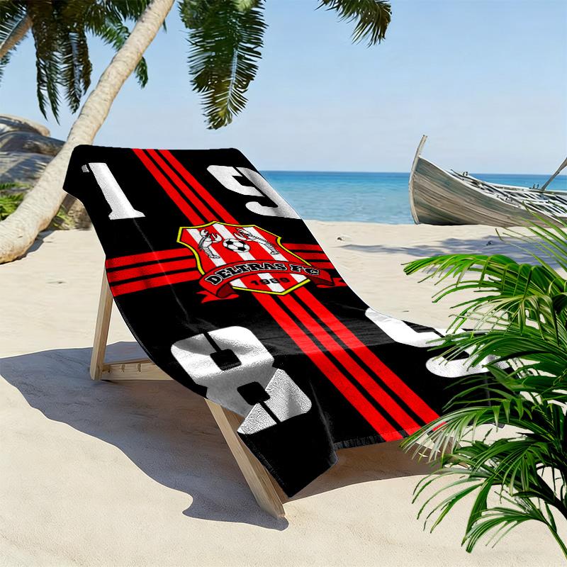 Deltras Fc Print Strandlaken, Groot Zacht Sneldrogend Handdoek voor Strand Camping Zwemmen