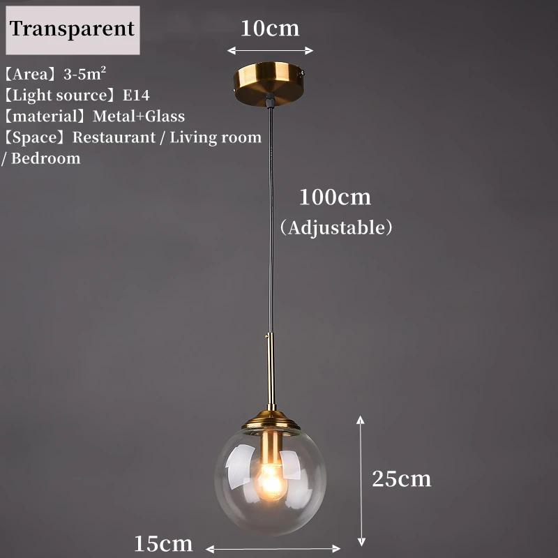 

BeauNook Luxury Metal Chandelier Nordic Creative LED Glass Pendant Lamp LivingRoom Dining Room Bedside Simple Small Hanging Lamp changeable прозорий