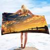 Sunrise Bath Towel Large Soft Lightweight Bath Sheet Blanket Sand Towel Beach Blanket Sand Free-Microfiber Quick Dry Pool Towel