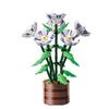 2023 City Creativity Bouquet Rhododendron Potted Plant Home Decoration Building Blocks Bricks Kids Toys