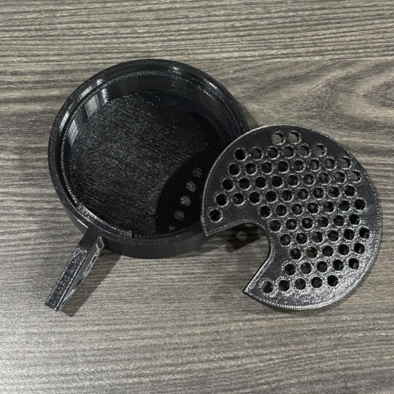 Kaffee-Station Auffangschale Ersatz, Schwarze Runde Schale mit strukturierter perforierter Gitterstruktur und Zuggriff für Kaffeemaschinenbereiche, 1 Stück