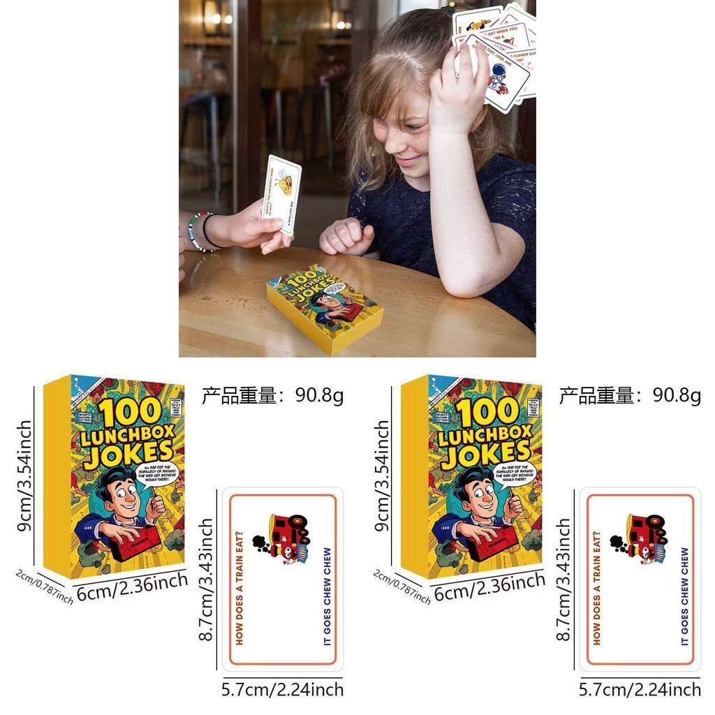 Card Game Lunchbox Jokes With Interactive Fun For Family And Kids