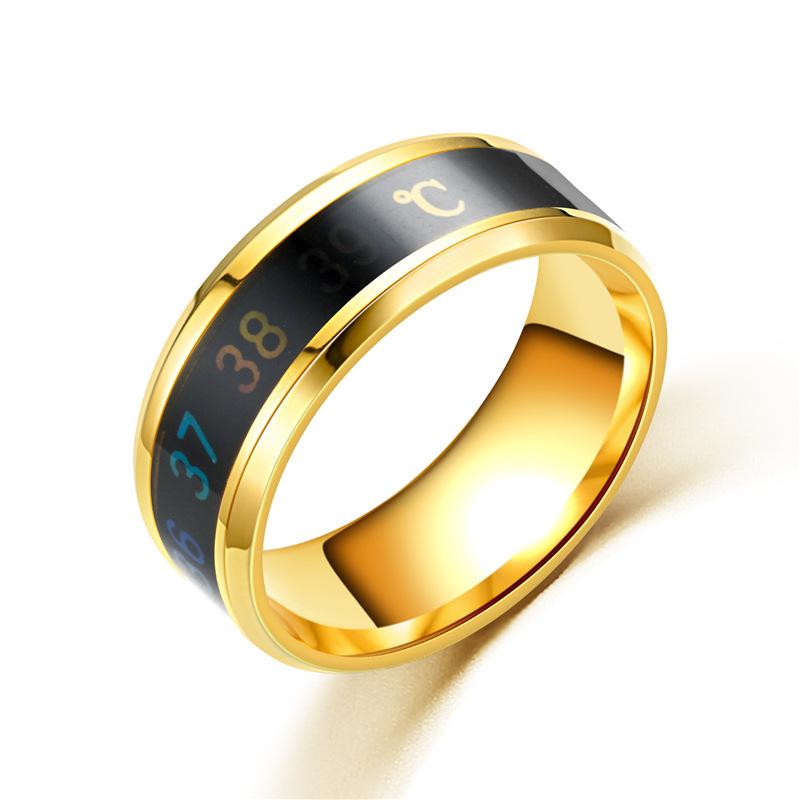 Smart Temperature Body Temperature Men's Smart Temperature Sensing Ring
