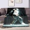Iconic Dance Pose in Sparkling Outfit Patterned flannel blanket perfect for the bedroom living room, sofa, or a little nap