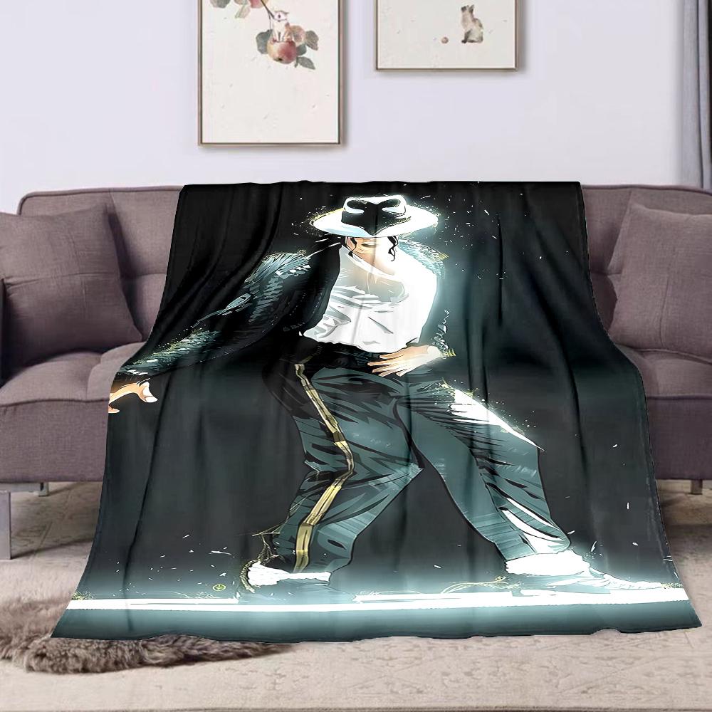 Iconic Dance Pose in Sparkling Outfit Patterned flannel blanket perfect for the bedroom living room, sofa, or a little nap
