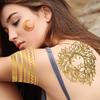 9 Sheets Flash Temporary Tattoos Metallic For Women Girl Golden Lion Sun Moon Star Butterfly Glitter Tattoo Sticker Fake Tatoos