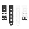For Garmin Fenix 7 Pro Silicone Watch Bands Dual-color Horizontal Stripes Wrist Strap