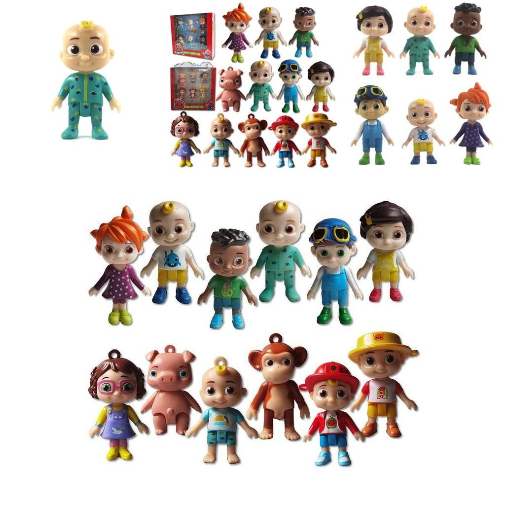Adorable Cocomelon Family Friends 6 Pack Jj Figure Play Set Toy Miniatures