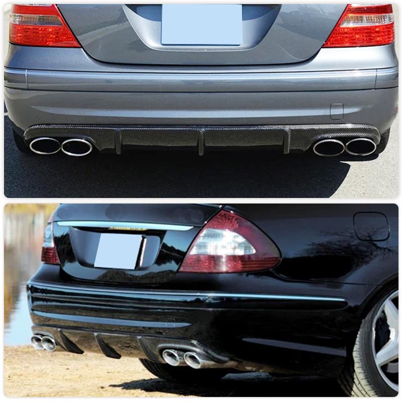 Car Rear Bumper Diffuser Lip for Mercedes Benz E Class W211 E55 AMG Sedan 2002-2006 Rear Diffuser Lip Spoiler FRP/Carbon Fiber