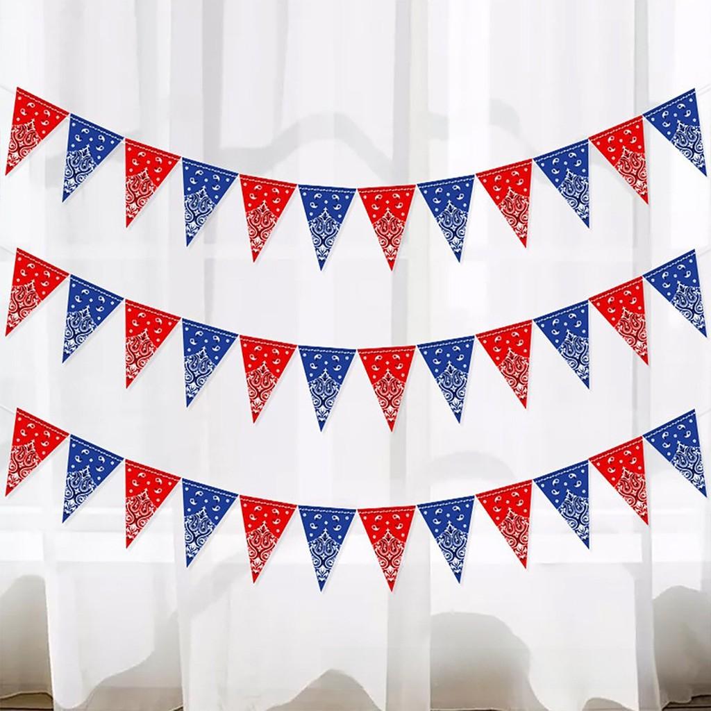 Cowboy Party Western Decorations Triangular Flags Banner For Festive Events