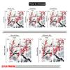 2pcs,2D Plane Printing Light Filtering Curtains Winter Blossoms Versatile Polyester (without Rod) Holiday Use for Various Rooms,