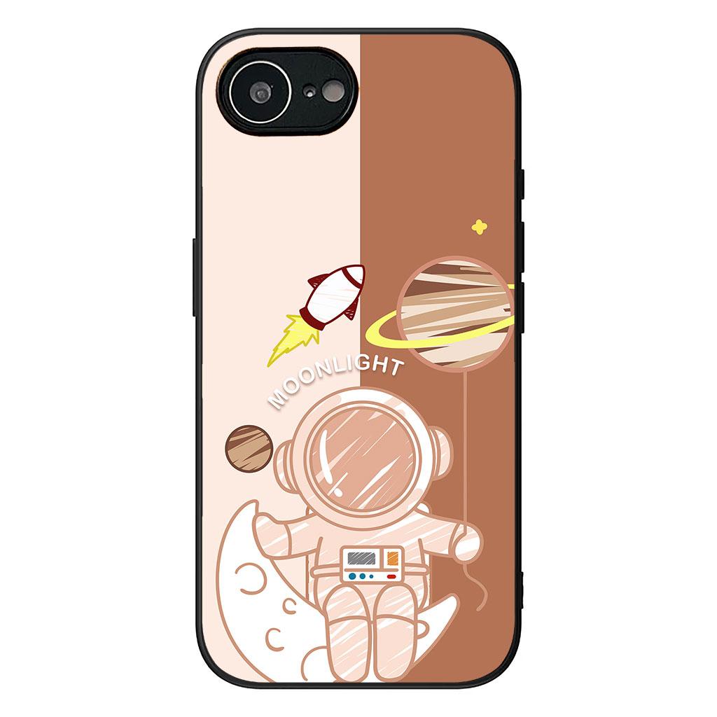 Art Astronaut Moon Sky Phone Cover Case for Apple iPhone 16 15 14 Plus 13 12 Mini 17 Pro Max + ProMax 16E Air 16+ Casing