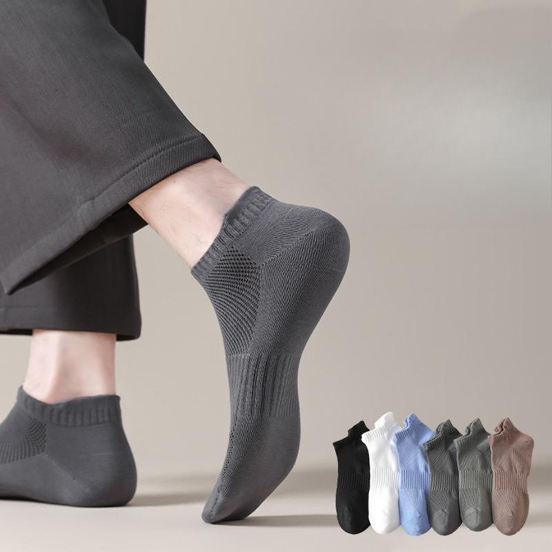 Men's Summer Thin All-purpose Cotton Mesh Breathable Sweat Absorption Deodorant Antibacterial Sports Socks