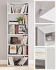 VASAGLE Libreria a 6 Ripiani Scaffale portaoggetti per Soggiorno Ufficio Camera da Letto Studio Stile Scandinavo Stile Scandinavo 24 x 60 x 178,5 cm Bianco