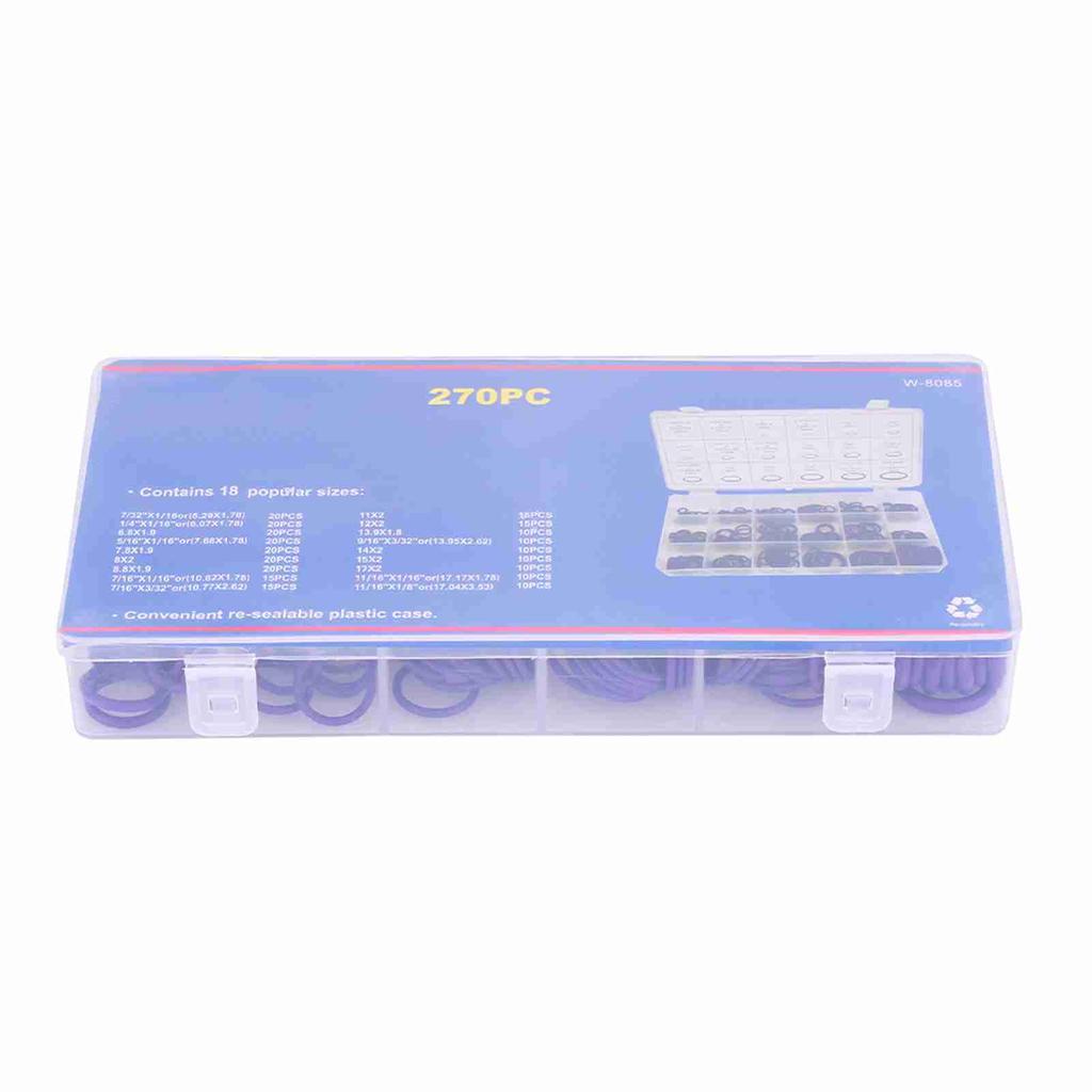 270pcs Assorted Car Conditioning O Gasket Rubber Washer Purple