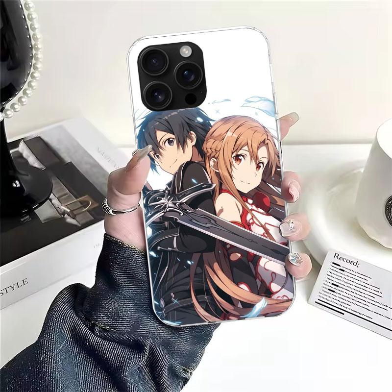 Anime Sword Art Online SAO Soft Phone Case For IPhone 11 17 Air 16E 16 Pro Max 15 + 14 Plus 13 Mini 12 Apple 7 SE 8 Fundas Coque