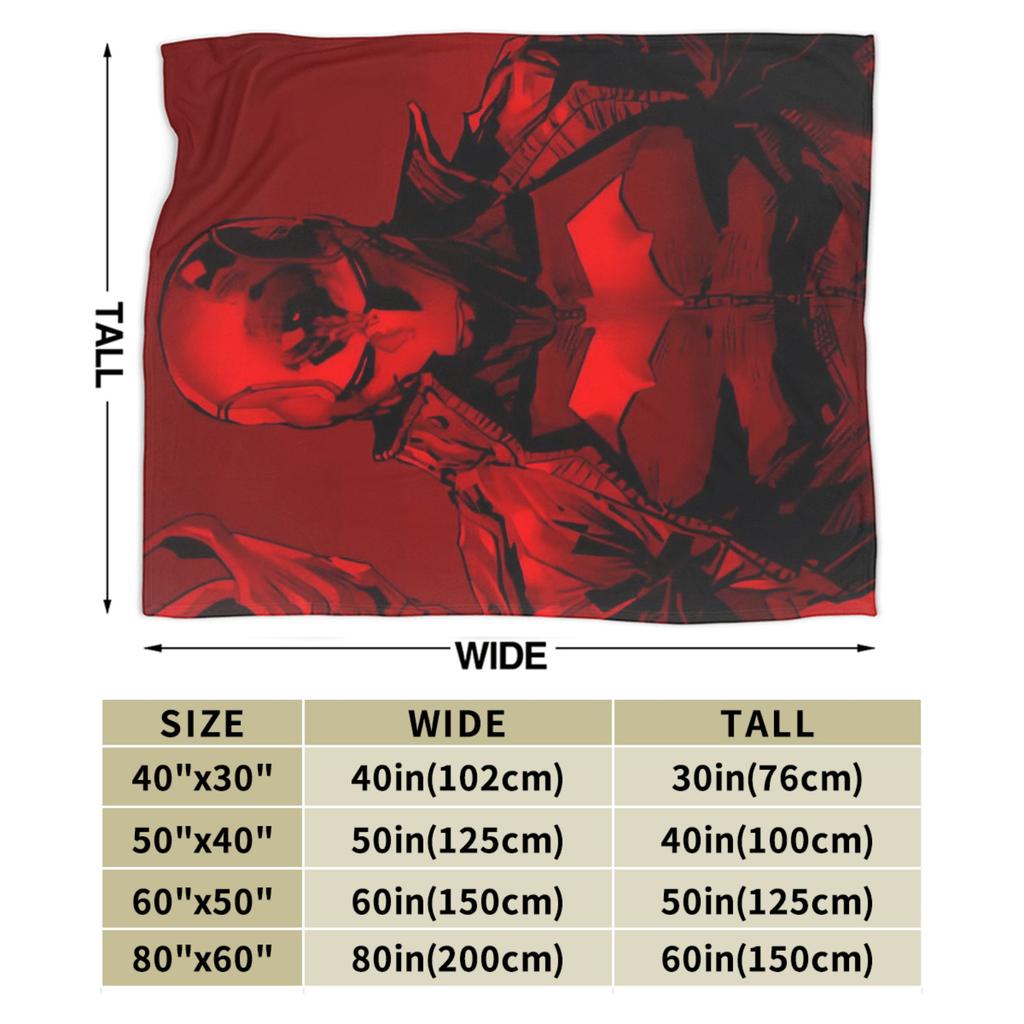 Jason Todd Flannel Blanket Red Hood Manga Creative Throw Blanket for Home 150*125cm Bedspreads