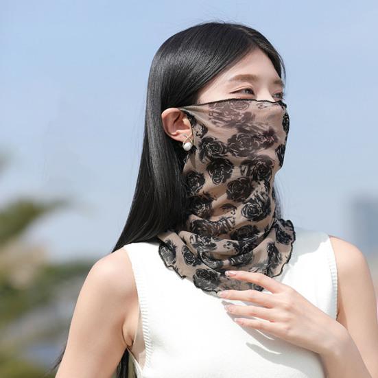 Bedruckter Sommer-Halsschal, atmungsaktiver Sonnenschutzschal, Outdoor-Sport-Halstuch, Gesichtsmaske, Mehrzweckschal für den täglichen Gebrauch beim Radfahren