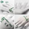 Sata Anti-Slip Work Gloves - Nylon PU Coated, Fingertip & Palm Dipped, Wear-Resistant for Workshop Use