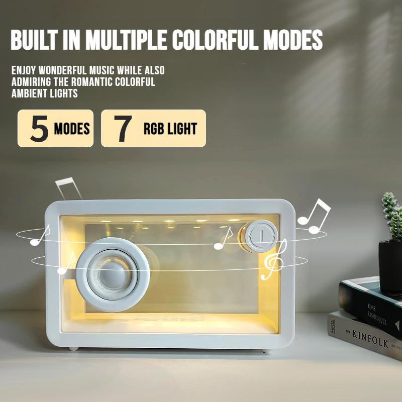 Simple Transparent Bluetooth Audio with Ambience Light Portable Speaker Colorful Creative Audio Gift