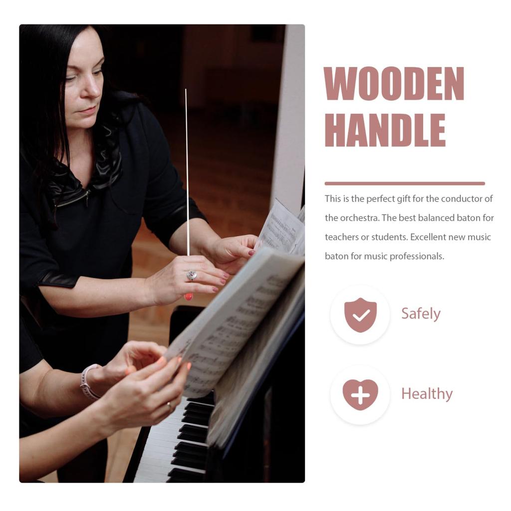 Abaodam Red Sandalwood Conductor's Baton Set: Durable Natural Wood Material, Rosewood, High-precision Finish, Accessory for Orchestras, Choirs, and