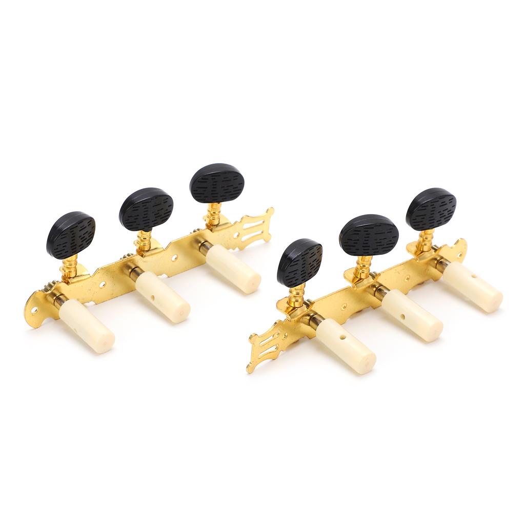 2 Stück Gitarrenstimmkopf Saitenstimmwirbel Metall Offenes Set Kit für Elektrisch Akustisch