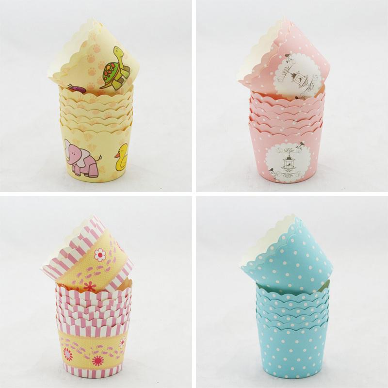 50Pcs Food Graded Mini Cupcake Liner Cupcake Tools Pack Baking Candy Cups Cake Muffin Case Wrapper for Birthday Wedding