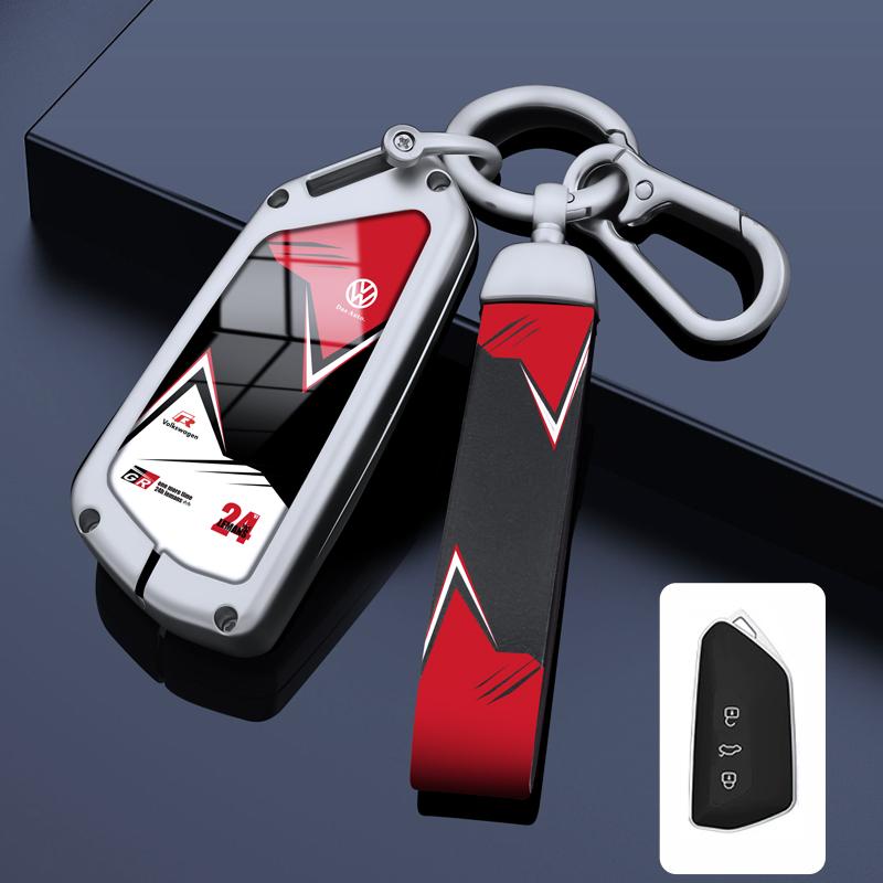 Pro VOLKSWAGEN VW Zinková slitina Kožené pouzdro na klíče od auta Kryt pro Volkswagen VW Golf 8 MK8 ID-4 ID-6 A8 Pro Seat Leon FR MK4 Cu