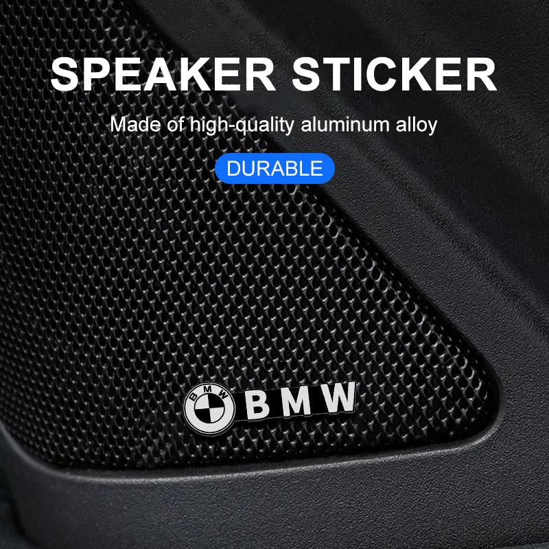 2/4Pcs 3D Aluminum Car Audio Speaker Decorate Badge Sticker For BMW E36 E46 E90 E60 E39 F30 F10 F20 X5 E70 E53 G30 E91