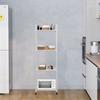 4/5-Layers Kitchen Rolling Storage Rack Movable Multipurpose Trolley Household Organizer Shelf for Bathroom Bedroom Living Room