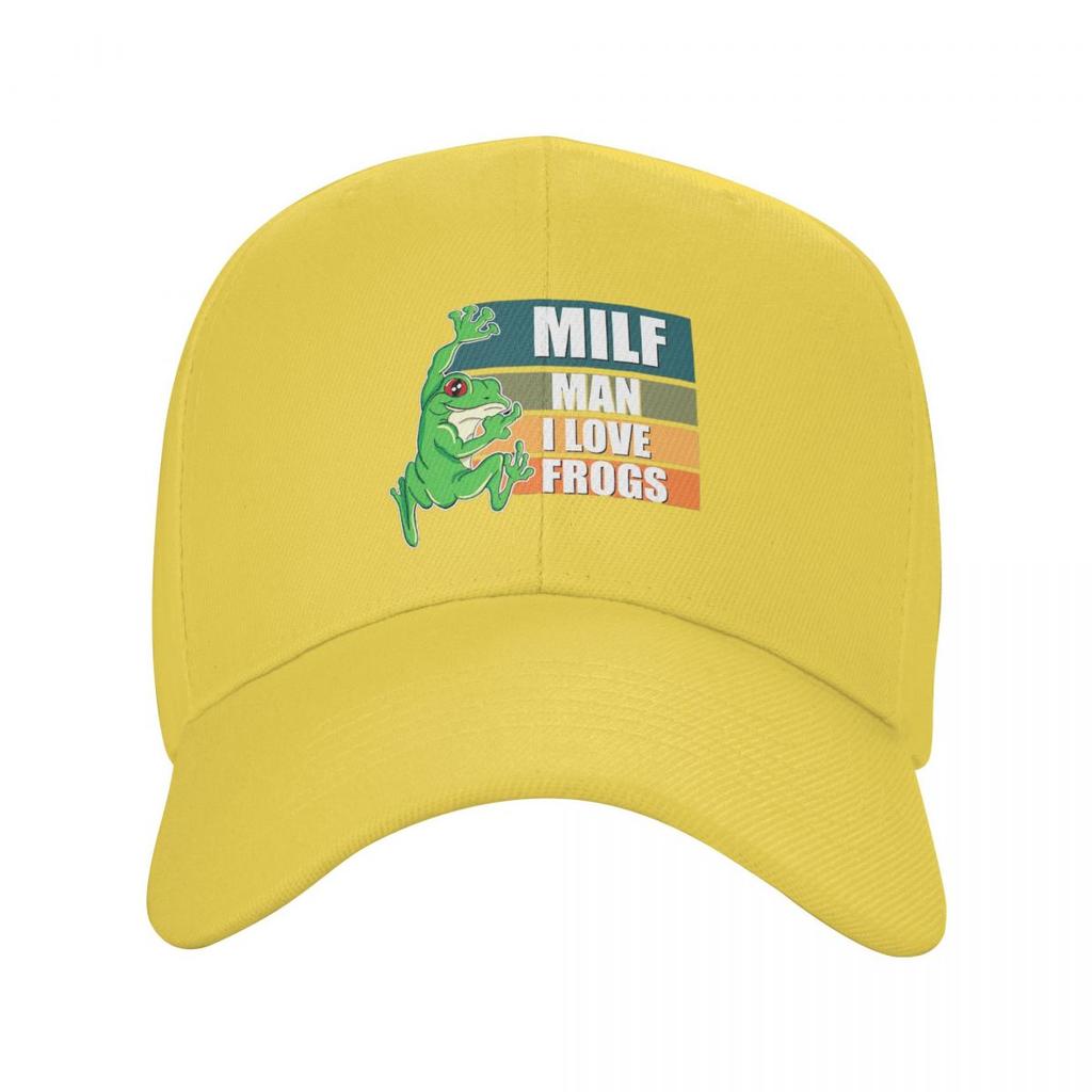 Man I Love Frogs Milf Meme Art Baseball Caps Snapback Men Women Hats Outdoor Cap Streetwear Baseball Hat Casquette