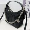 Women's Handbag High-end New Niche Trendy Pleated Handbag Chain Crossbody Bag Women's Versatile Armpit Bag