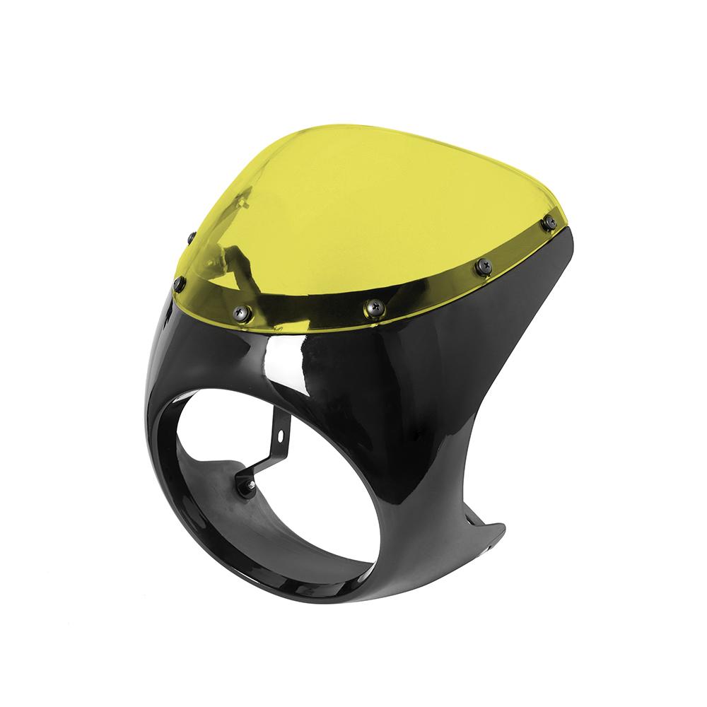 For Harley Sportster Bobber Touring Honda Motorcycle Universal Cafe Racer 7inch Headlight Handlebar Fairing Windshield Kits