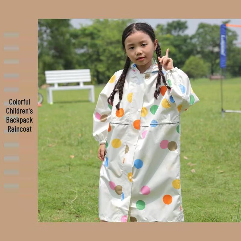 Handun Kids  Rainbow Dot Rain Poncho