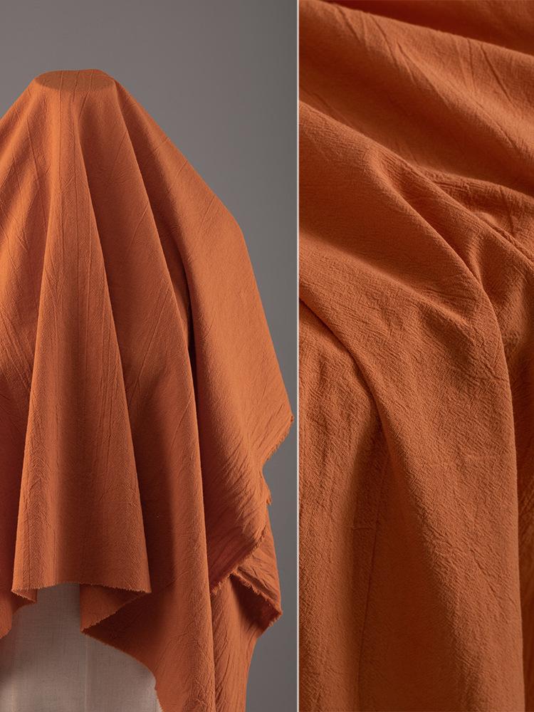 Pure Cotton Fabric Washed Imitation Cotton and Linen Fabric Chinese Style Pleated Cloth DIY Hanfu Dress Pants Material Wide135cm