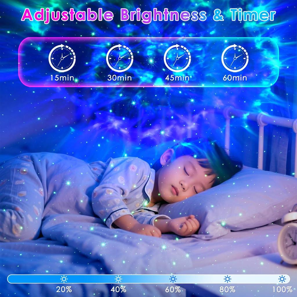 Galaxy Projector for Bedroom Star Light with 17 Lighting Modes Starry Nebula Ceiling Night Light with Timer Remote Control Room Decor